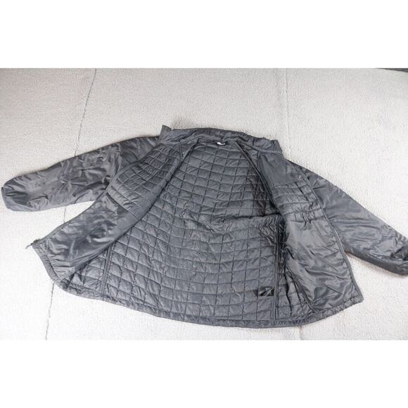 The North Face Puffer Mens XXL Gray Quilted Thermoball Smooth Sleeves Zip Up - Picture 3 of 10